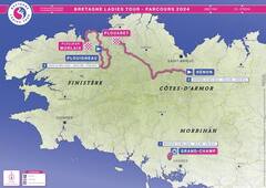 Bretagne Ladies Tour 22 au 24 mai 2024 carte générale